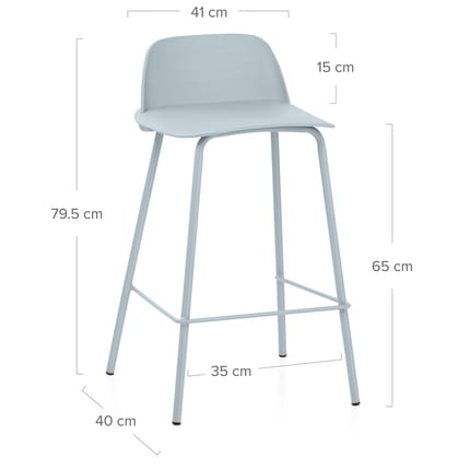 Pixel Bar Stool Blue Dimensions