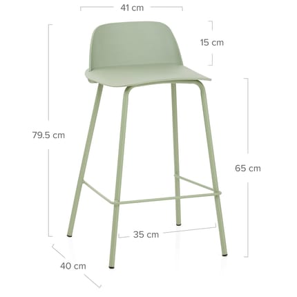 Pixel Bar Stool Green Dimensions