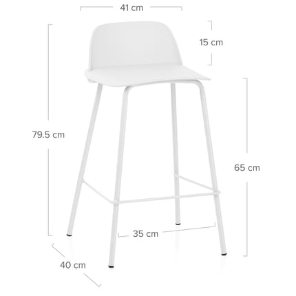 Pixel Bar Stool White Dimensions