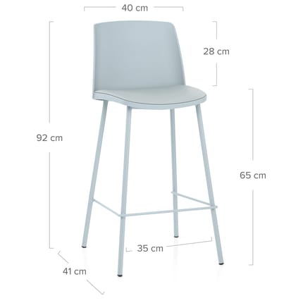 Cosmo Bar Stool Blue Dimensions