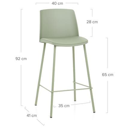 Cosmo Bar Stool Green Dimensions