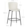 Jasmine Bar Stool Light Cream