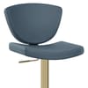 Pearl Real Leather Gold Stool Blue