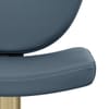 Pearl Real Leather Gold Stool Blue