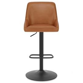 Canberra Real Leather Stool Antique Brown