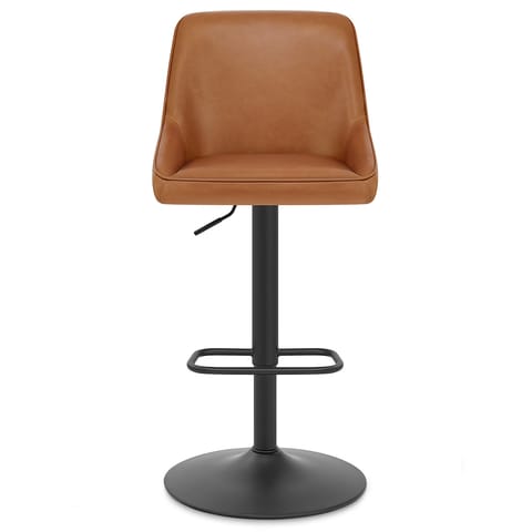Canberra Real Leather Stool Antique Brown