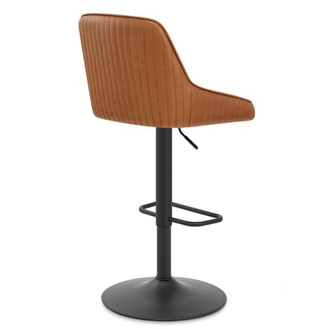 Canberra Real Leather Stool Antique Brown