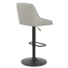 Canberra Real Leather Stool Light Grey