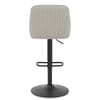 Canberra Real Leather Stool Light Grey