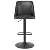 Canberra Real Leather Stool Black
