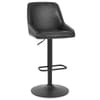 Canberra Real Leather Stool Black