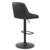 Canberra Real Leather Stool Black