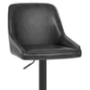 Canberra Real Leather Stool Black