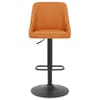 Canberra Real Leather Stool Orange