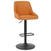 Canberra Real Leather Stool Orange