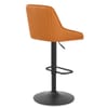 Canberra Real Leather Stool Orange