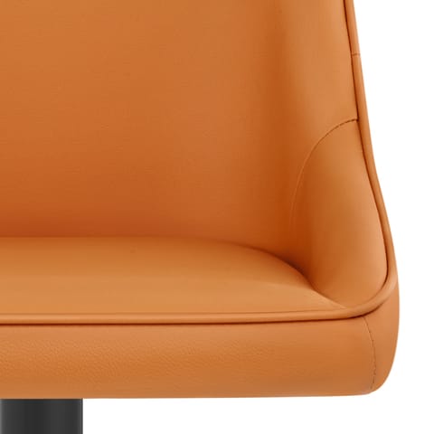 Canberra Real Leather Stool Orange