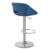 Kansas Brushed Steel Stool Blue