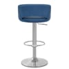 Kansas Brushed Steel Stool Blue
