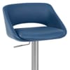 Kansas Brushed Steel Stool Blue