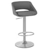 Kansas Brushed Steel Stool Dark Grey