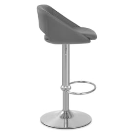 Kansas Brushed Steel Stool Dark Grey