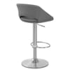 Kansas Brushed Steel Stool Dark Grey