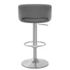 Kansas Brushed Steel Stool Dark Grey