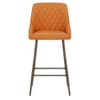Brisbane Real Leather Stool Orange