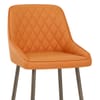 Brisbane Real Leather Stool Orange