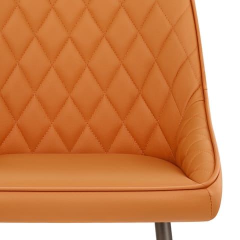 Brisbane Real Leather Stool Orange