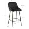 Brisbane Bar Stool Black Velvet