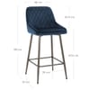 Brisbane Bar Stool Blue Velvet