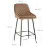 Brisbane Bar Stool Brown Velvet