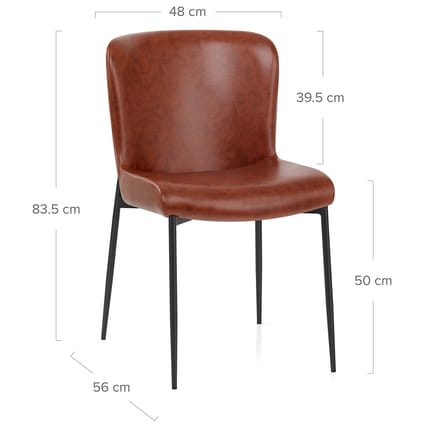 Jess Dining Chair Brown Dimensions