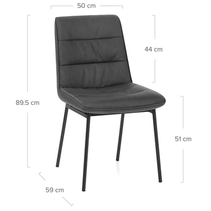 Lewis Dining Chair Charcoal Dimensions