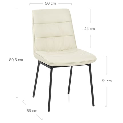 Lewis Dining Chair Cream Dimensions