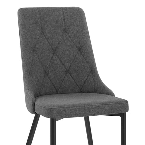 Phoebe Dining Chair Charcoal Fabric