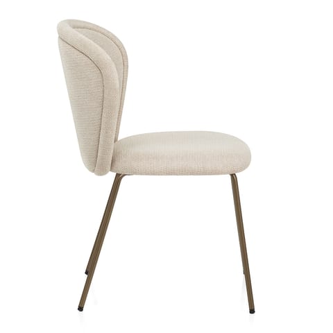 Isabella Dining Chair Beige Fabric