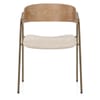 Lauren Oak Dining Chair Beige Fabric