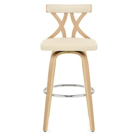 Nash Stool Wood & Cream