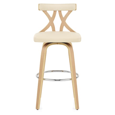 Nash Stool Wood & Cream