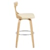 Nash Stool Wood & Cream