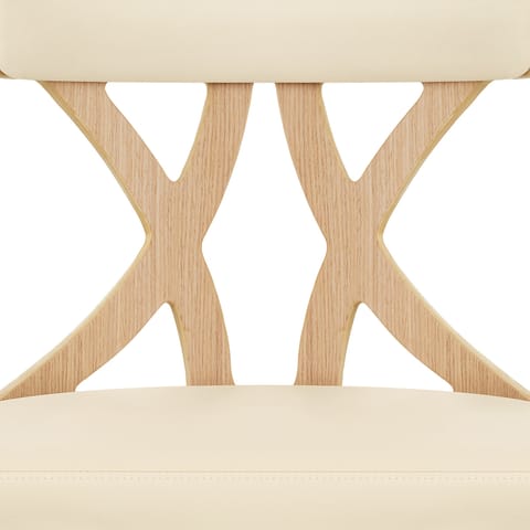 Nash Stool Wood & Cream