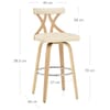 Nash Stool Wood & Cream