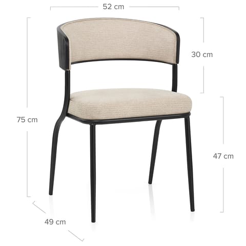 Alexa Dining Chair Beige Fabric