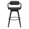 Electra Real Leather Stool Black