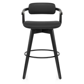 Electra Real Leather Stool Black