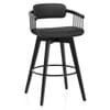 Electra Real Leather Stool Black