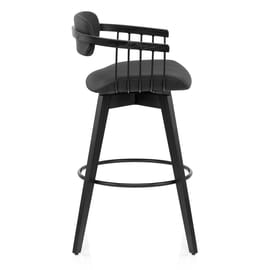 Electra Real Leather Stool Black